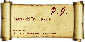 Pattyán Jakus névjegykártya